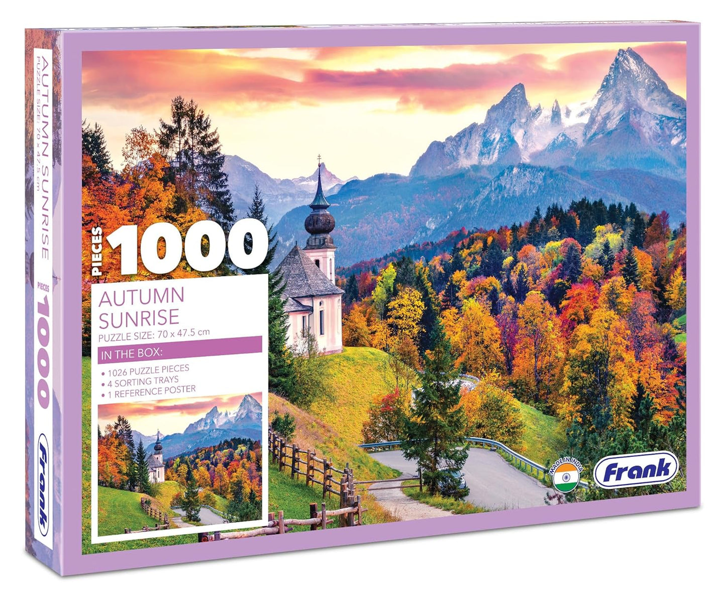 Frank Autumn Sunrise Jigsaw Puzzle (1000 Pieces) for Adults and Kid