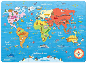 Frank My First World Map Fun & Challenging Brain Booster Games,24 Pc,Puzzel For 4 Years Above