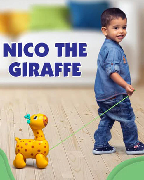 Funskool Giggles Nico the Giraffe Push and Pull Toy