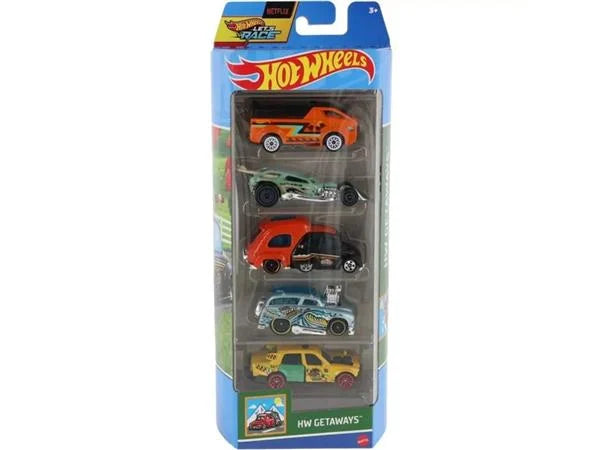 Hot Wheels Hw Getways Cars Pack Of 5 For Kid's(Multicolor)