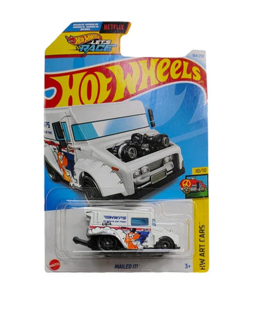Hot Wheels Mailed It White Metal Body Van For Kid's