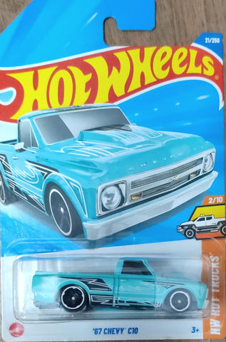 Hot Wheels '67 Chevy C10 Hw Hof Track For Kid's(Blue)