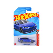 Hot Wheels Tesla Model S Plaid Blue Metal Car For Kid's