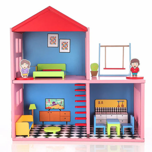 Wooden Doll House For Kids