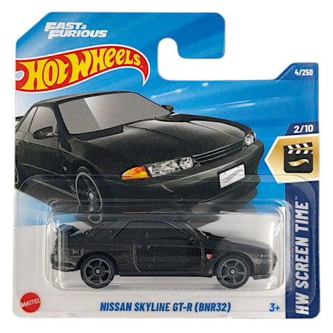Hot Wheels Nissan Skyline Gt-r(Bnr32) Black Car For Kid's