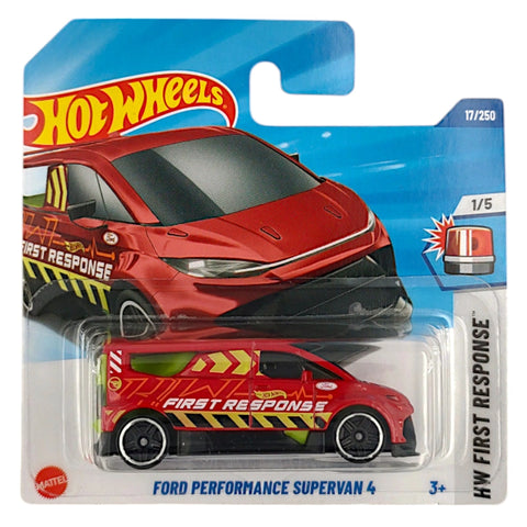 Hot Wheels – Ford Performance Supervan 4 (JBC20). Treasure Hunt Van For Kid's(Red)