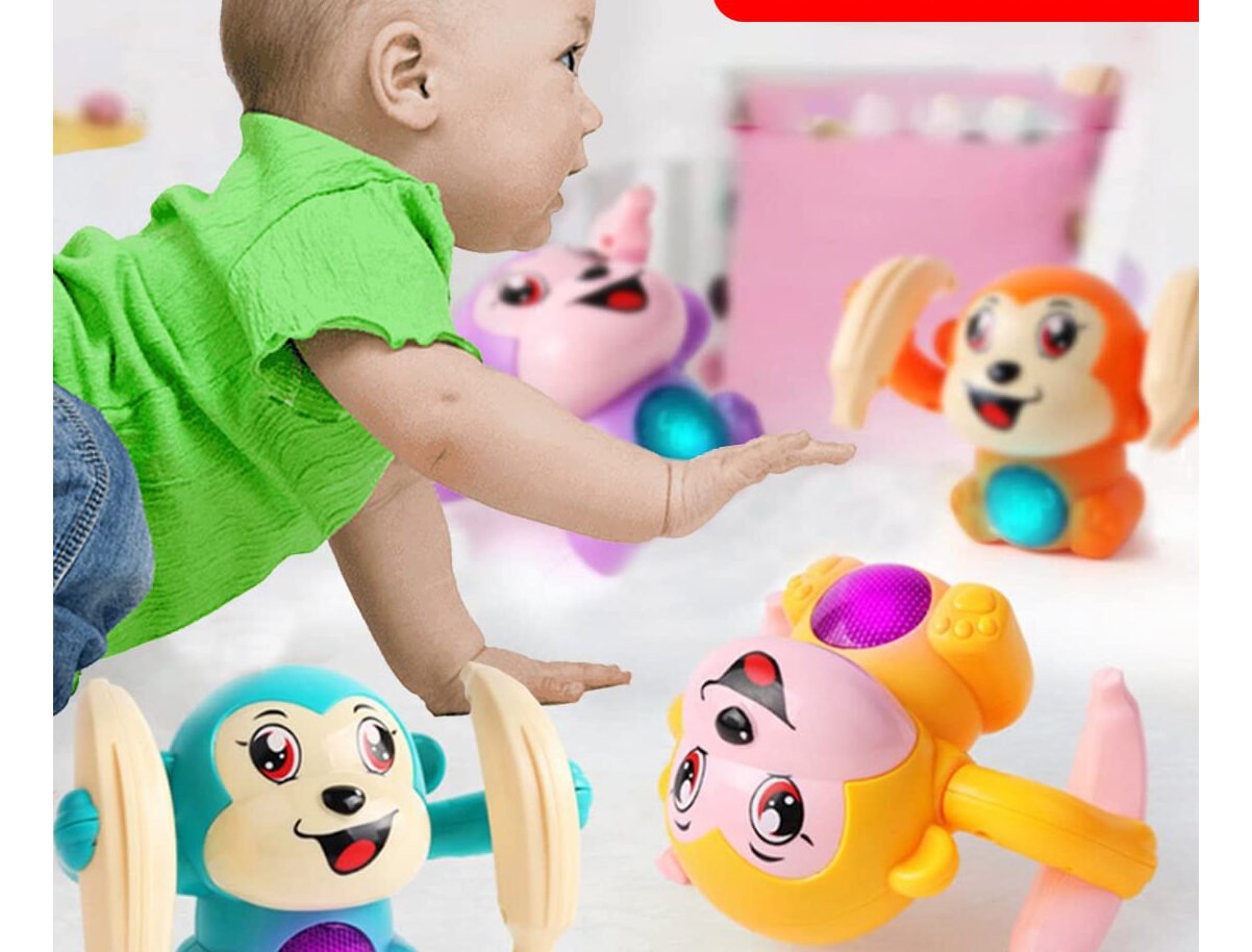 Dancing Monkey Musical Toy for Kids Baby Spinning Rolling...