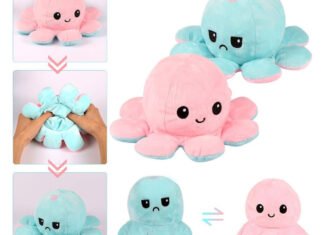 Toyterra Toy Octopus Plushie Reversible Soft Toys for...