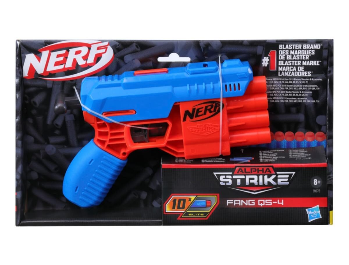 Toyterra Alpha Strike Fang Qs-4 Toy Blaster, Fire 4...