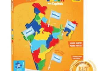 Toyterra Mapology India with State Capitals –...