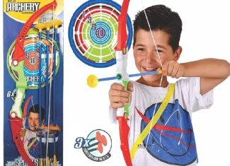 Toyterra Toys Archery Bow and Arrow Toy Set with Target...